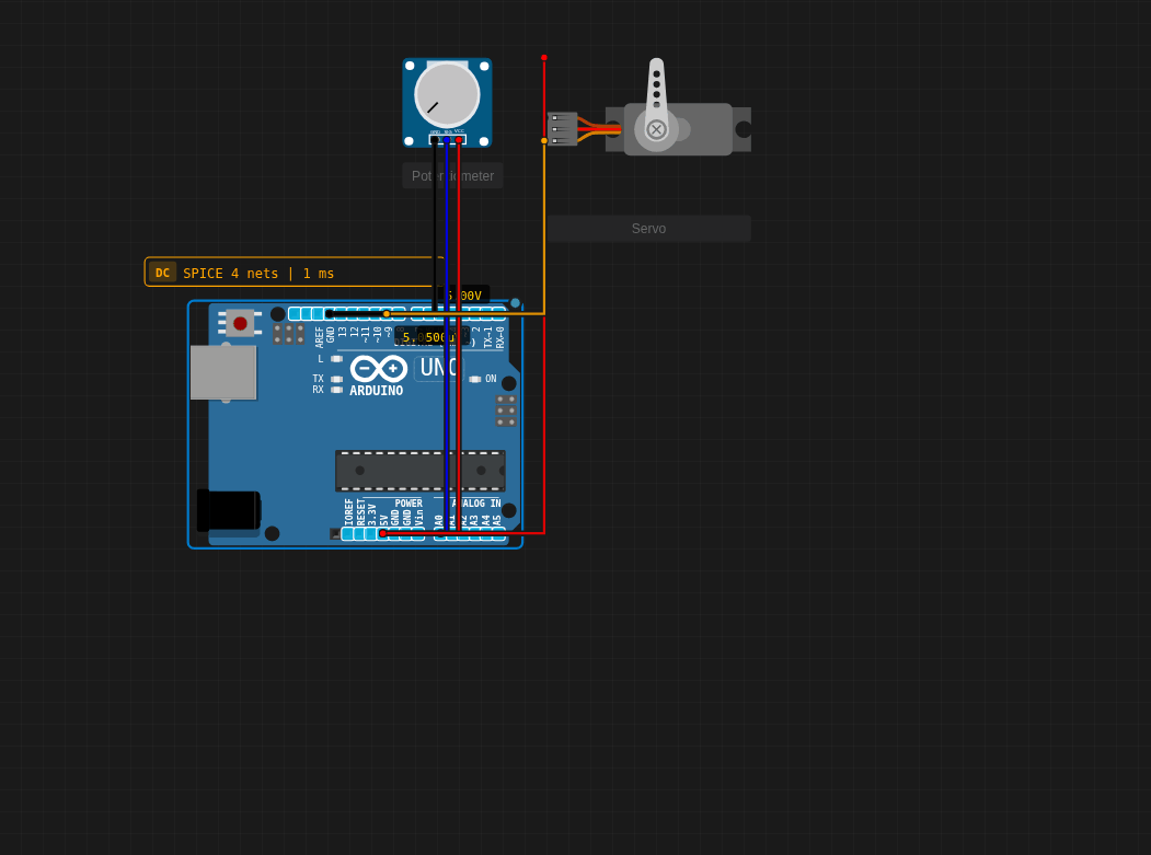 Simulation interactive potentiometer