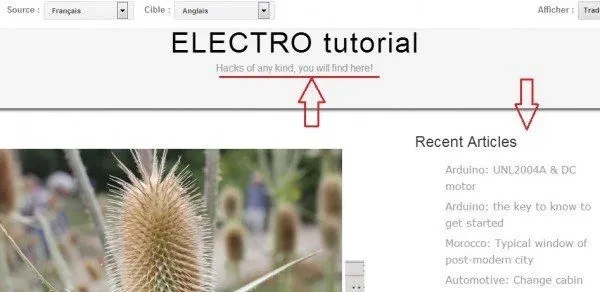 site traduit grace a google translate