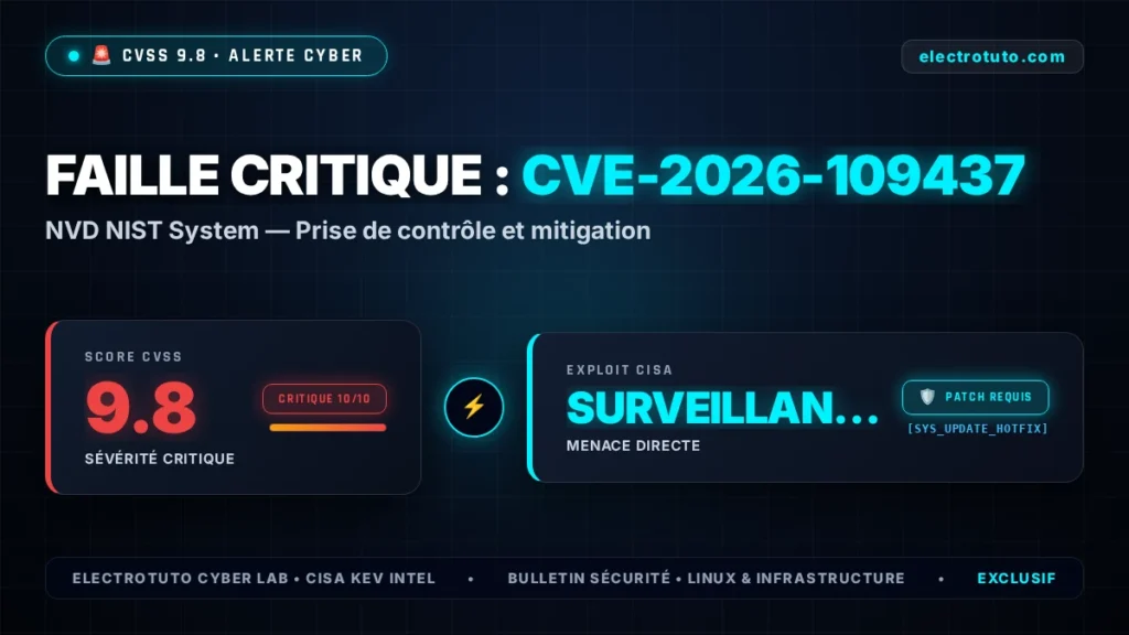 CVE-2026-109437 : Faille Critique sur NVD NIST System - Diagnostic et Patch