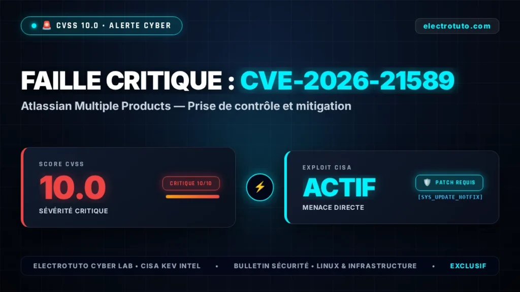 CVE-2026-21589 : Faille Critique sur Atlassian Multiple Products - Diagnostic et Patch