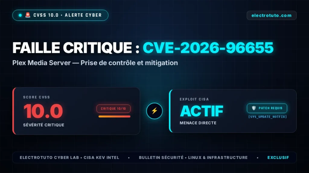 CVE-2026-96655 : Faille Critique sur Plex Media Server - Diagnostic et Patch