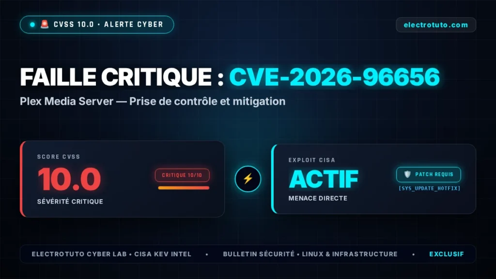 CVE-2026-96656 : Faille Critique sur Plex Media Server - Diagnostic et Patch